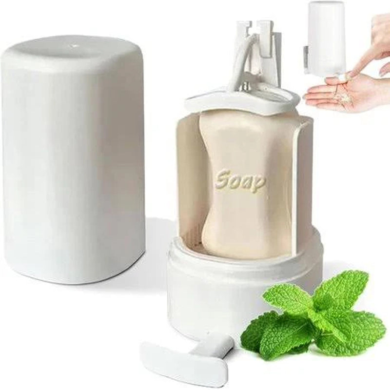 Soap Grinder Dispenser Soap Box Wall Mounted Dry Organizer Box Soap Powder Grinding Box for Restaurant Kitchen Office Gyms Hotel
