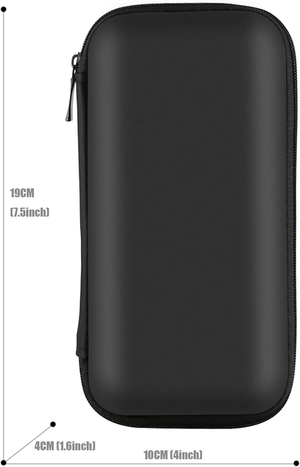 Electronics Organizer Travel Case Small Size Travel Essentials for Women Pouch Tech Purse Hard Protective Shockproof Carrying Charger Power Bank Cable Accessories, 6.5X3.2X1 in (Black)
