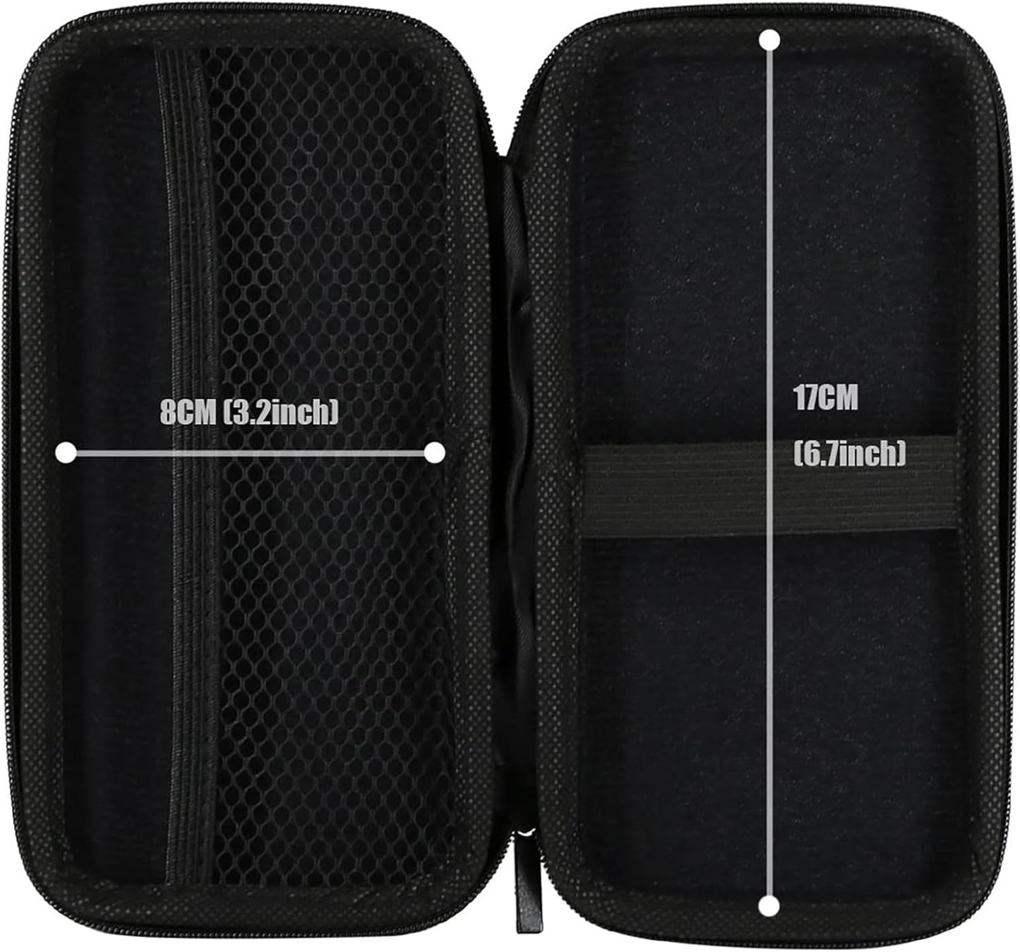 Electronics Organizer Travel Case Small Size Travel Essentials for Women Pouch Tech Purse Hard Protective Shockproof Carrying Charger Power Bank Cable Accessories, 6.5X3.2X1 in (Black)